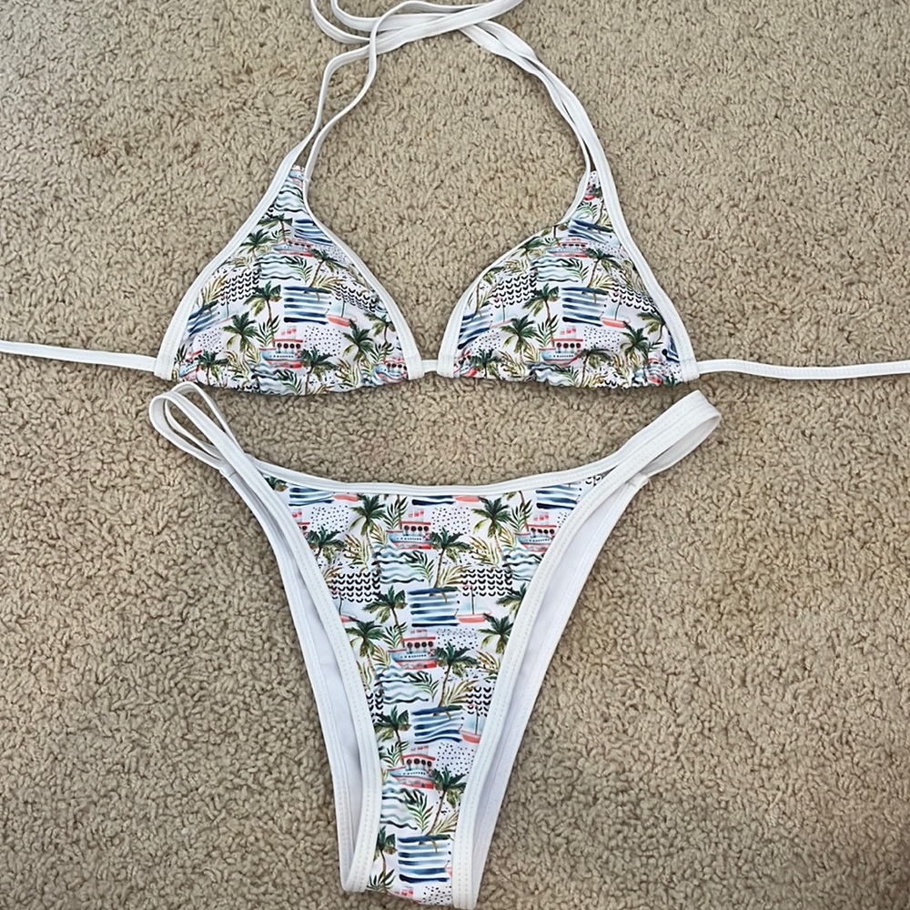 palm tree bikini set